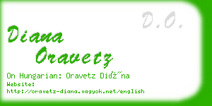 diana oravetz business card